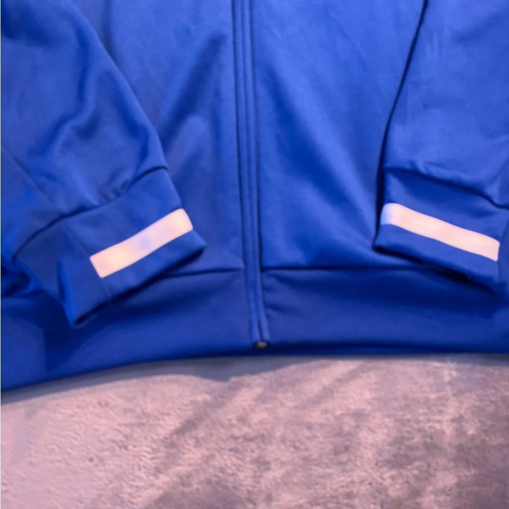 adidas Men's Blue Full-Zip Performance Track Jacket